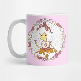 Breakfast Egg and Donut Princess Mug